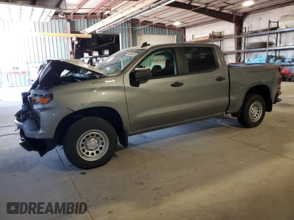 ✅ 2024 Chevrolet Silverado 1500 Work Truck • VIN: 3GCPDAEK4RG239062 • Lot: 84399415. Listed on Copart with 6,590 mi. Free auction sales archive from the USA and detailed vehicle history report at DreamBid. Image 1.