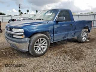 1999 Chevrolet Silverado 1500 LS with VIN 1GCEC14W2XZ167659, listed as a Copart auction lot 86246625 with 146,677 mi miles and Salvage title. Bid and sale history available at DreamBid. Image 1.