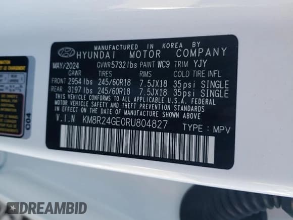 ✅ 2024 Hyundai Palisade SEL • VIN: KM8R24GE0RU804827 • Лот: 81158374. Опубликован ранее на Copart с пробегом 9 011 миль. Бесплатный доступ к архиву аукционных продаж из США и подробный отчёт об истории автомобиля на DreamBid. Изображение 13.