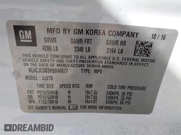 ✅ 2017 Buick Encore Essence • VIN: KL4CJCSB3HB046877 • Lot: 43483880. Listed on IAAI with 130,561 mi. Free auction sales archive from the USA and detailed vehicle history report at DreamBid. Image 9.