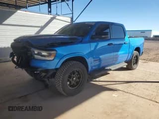 ✅ 2023 Ram 1500 Big Horn • VIN: 1C6SRFFTXPN574855 • Lot: 90505405. Listed on Copart with 47,751 mi. Free auction sales archive from the USA and detailed vehicle history report at DreamBid. Image 1.