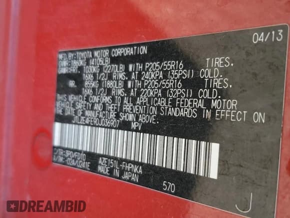 ✅ 2013 Scion xB • VIN: JTLZE4FE9DJ036907 • Lot: 83989495. Listed on Copart with 178,666 mi. Free auction sales archive from the USA and detailed vehicle history report at DreamBid. Image 13.