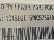 ✅ 2021 Dodge Durango R/T • VIN: 1C4SDJCT5MC573649 • Lot: 40287973. Listed on IAAI with Not provided. Free auction sales archive from the USA and detailed vehicle history report at DreamBid. Image 9.