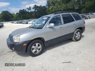 2005 Hyundai Santa Fe GLS with VIN KM8SC13E15U881381, listed as a Copart auction lot 81726165 with 157,156 mi miles and Salvage title. Bid and sale history available at DreamBid. Image 1.