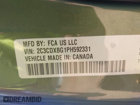 ✅ 2023 Dodge Charger SXT • VIN: 2C3CDXBG1PH592331 • Lot: 43713215. Listed on IAAI with 37,011 mi. Free auction sales archive from the USA and detailed vehicle history report at DreamBid. Image 9.