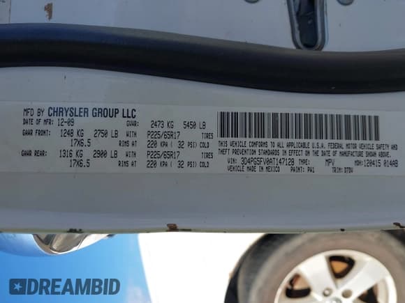 ✅ 2010 Dodge Journey SXT • VIN: 3D4PG5FV0AT147128 • Lot: 43393985. Wystawiony na IAAI z przebiegiem 122 993 mil. Bezpłatny archiwum sprzedaży aukcyjnych z USA i szczegółowy raport historii pojazdu na DreamBid. Zdjęcie 9.