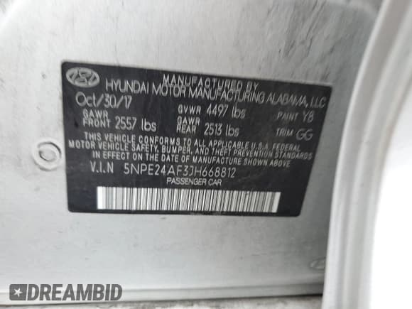 ✅ 2018 Hyundai Sonata SE • VIN: 5NPE24AF3JH668812 • Лот: 68948682. Опубликован ранее на Copart с пробегом 60 128 миль. Бесплатный доступ к архиву аукционных продаж из США и подробный отчёт об истории автомобиля на DreamBid. Изображение 12.