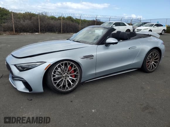 ✅ 2022 Mercedes-Benz SL 55 AMG • VIN: W1KVK8AB5NF004716 • Лот: 46487295. Опубликован ранее на Copart с пробегом 9 679 миль. Бесплатный доступ к архиву аукционных продаж из США и подробный отчёт об истории автомобиля на DreamBid. Изображение 1.