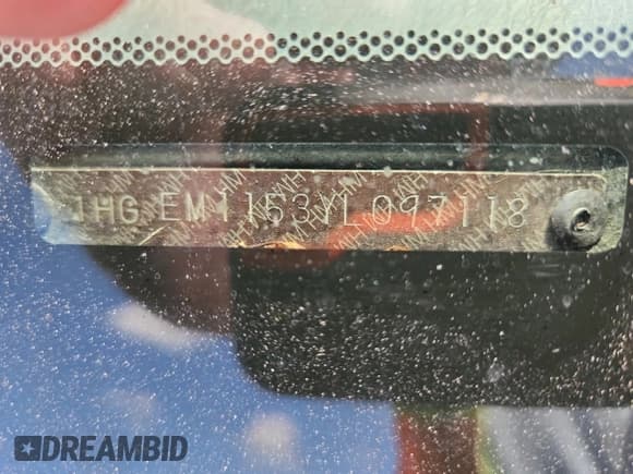 ✅ 2000 Honda Civic Si • VIN: 1HGEM1153YL097118 • Lot: 65119455. Wystawiony na Copart z przebiegiem 127 542 mil. Bezpłatny archiwum sprzedaży aukcyjnych z USA i szczegółowy raport historii pojazdu na DreamBid. Zdjęcie 12.