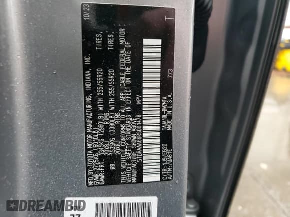 ✅ 2024 Lexus TX 350 • VIN: 5TDAAAA66RS001478 • Lot: 89103595. Wystawiony na Copart z przebiegiem 28 260 mil. Bezpłatny archiwum sprzedaży aukcyjnych z USA i szczegółowy raport historii pojazdu na DreamBid. Zdjęcie 13.