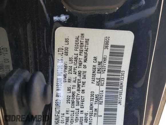 ✅ 2014 Infiniti Q60 • VIN: JN1CV6EL8EM132303 • Lot: 53792625. Listed on Copart with 104,235 mi. Free auction sales archive from the USA and detailed vehicle history report at DreamBid. Image 12.