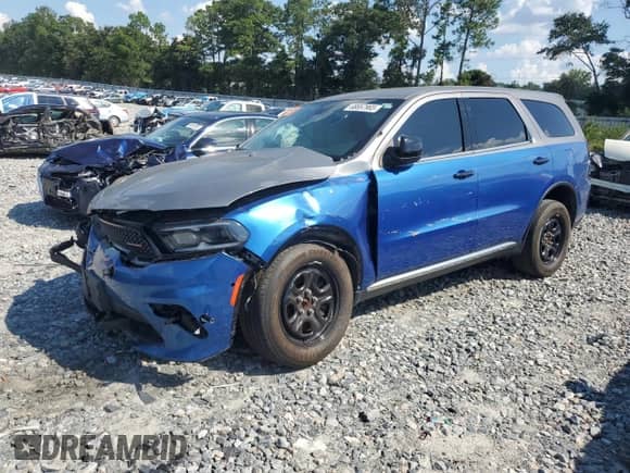 2022 Dodge Durango Pursuit z VIN 1C4SDJFT7NC197873, wystawiony jako Copart lot #68857965 z przebiegiem Nie podano mil oraz Szkoda całkowita • Salvage title. Historia ofert i sprzedaży dostępna na DreamBid. Obrazek 1.