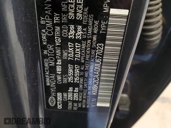 2021 Hyundai Kona SEL z VIN KM8K2CAA0MU677023, wystawiony jako Copart lot #61488865 z przebiegiem 31 013 mil mil oraz Szkoda całkowita • Salvage title. Historia ofert i sprzedaży dostępna na DreamBid. Obrazek 13.