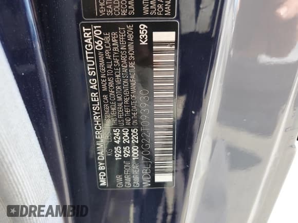 ✅ 2002 Mercedes-Benz CLK 320/430 • VIN: WDBLJ70G22T093930 • Лот: 61602145. Опубликован ранее на Copart с пробегом 105 539 миль. Бесплатный доступ к архиву аукционных продаж из США и подробный отчёт об истории автомобиля на DreamBid. Изображение 12.