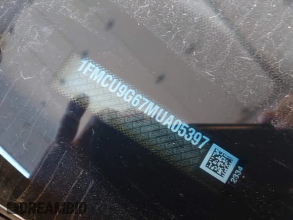 ✅ 2021 Ford Escape SE • VIN: 1FMCU9G67MUA05397 • Lot: 43331529. Listed on IAAI with 67,411 mi. Free auction sales archive from the USA and detailed vehicle history report at DreamBid. Image 9.