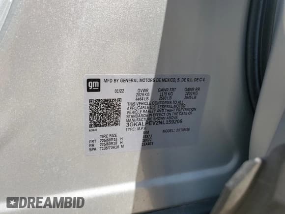 ✅ 2022 GMC Terrain SLT • VIN: 3GKALPEV2NL159206 • Лот: 70751675. Опубликован ранее на Copart с пробегом 56 030 миль. Бесплатный доступ к архиву аукционных продаж из США и подробный отчёт об истории автомобиля на DreamBid. Изображение 14.