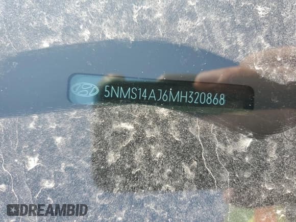 ✅ 2021 Hyundai Santa Fe SE • VIN: 5NMS14AJ6MH320868 • Lot: 80922815. Listed on Copart with 107,410 mi. Free auction sales archive from the USA and detailed vehicle history report at DreamBid. Image 13.