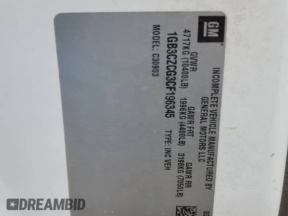 2012 Chevrolet Silverado 3500HD Work Truck с VIN 1GB3CZCG3CF196345, выставлен на аукционе Copart как лот 88153995 с пробегом 206 153 миль миль и Чистый • Clean title. История ставок и продаж доступна на DreamBid. Изображение 13.