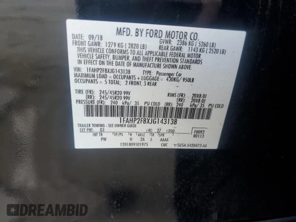 ✅ 2018 Ford Taurus Limited • VIN: 1FAHP2F8XJG143138 • Lot: 69234215. Listed on Copart with 87,118 mi. Free auction sales archive from the USA and detailed vehicle history report at DreamBid. Image 12.