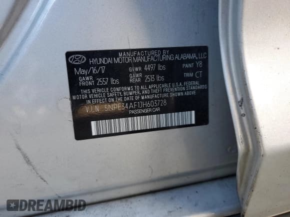 ✅ 2018 Hyundai Sonata Limited • VIN: 5NPE34AF1JH603728 • Lot: 45000703. Listed on Copart with 61,420 mi. Free auction sales archive from the USA and detailed vehicle history report at DreamBid. Image 12.