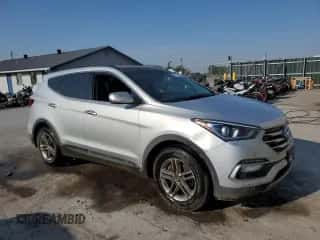 2017 Hyundai Santa Fe 2.4L z VIN 5XYZUDLB0HG407547, wystawiony jako Copart lot #80757665 z przebiegiem 151 075 mil mil oraz Czysty tytuł • Clean title. Historia ofert i sprzedaży dostępna na DreamBid. Obrazek 4.