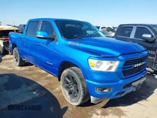 2021 Ram 1500 Big Horn with VIN 1C6SRFFT5MN555075, listed as a IAAI auction lot 42820101 with 116,311 mi miles and . Bid and sale history available at DreamBid. Image 1.