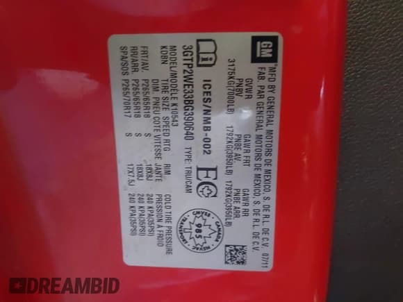 ✅ 2011 GMC Sierra 1500 SLT • VIN: 3GTP2WE33BG390640 • Лот: 43505185. Опубликован ранее на IAAI с пробегом 191 240 миль. Бесплатный доступ к архиву аукционных продаж из США и подробный отчёт об истории автомобиля на DreamBid. Изображение 9.