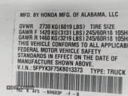 ✅ 2019 Honda Ridgeline RTL-E • VIN: 5FPYK3F75KB013373 • Lot: 42481300. Wystawiony na IAAI z przebiegiem 84 832 mil. Bezpłatny archiwum sprzedaży aukcyjnych z USA i szczegółowy raport historii pojazdu na DreamBid. Zdjęcie 9.