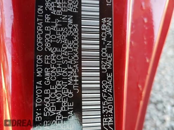 ✅ 2019 Lexus LC 500h • VIN: JTHHP5AY0KA006084 • Lot: 78311564. Wystawiony na Copart z przebiegiem 15 544 mil. Bezpłatny archiwum sprzedaży aukcyjnych z USA i szczegółowy raport historii pojazdu na DreamBid. Zdjęcie 13.