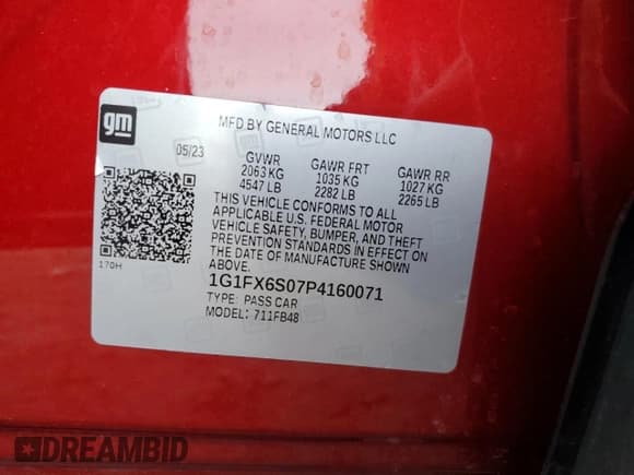 ✅ 2023 Chevrolet Bolt EV 2LT • VIN: 1G1FX6S07P4160071 • Lot: 82125634. Wystawiony na Copart z przebiegiem 14 672 mil. Bezpłatny archiwum sprzedaży aukcyjnych z USA i szczegółowy raport historii pojazdu na DreamBid. Zdjęcie 13.