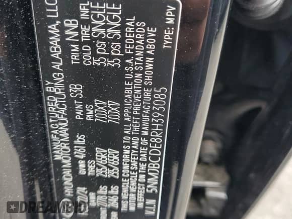 2024 Hyundai Tucson SEL z VIN 5NMJBCDE8RH393085, wystawiony jako Copart lot #66616245 z przebiegiem 10 472 mil mil oraz Szkoda całkowita • Salvage title. Historia ofert i sprzedaży dostępna na DreamBid. Obrazek 13.