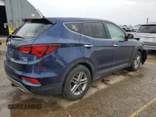2018 Hyundai Santa Fe 2.4L z VIN 5XYZTDLBXJG548442, wystawiony jako Copart lot #71490095 z przebiegiem 125 249 mil mil oraz Szkoda całkowita • Salvage title. Historia ofert i sprzedaży dostępna na DreamBid. Obrazek 3.