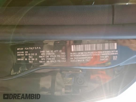 ✅ 2017 Jeep Renegade Sport • VIN: ZACCJAAB9HPE89634 • Lot: 81821035. Listed on Copart with 95,561 mi. Free auction sales archive from the USA and detailed vehicle history report at DreamBid. Image 12.