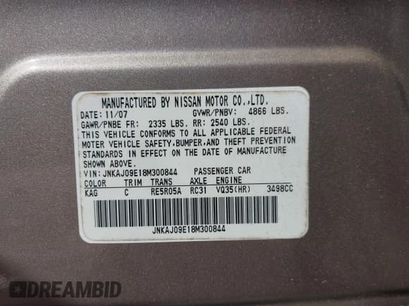 ✅ 2008 Infiniti EX Journey • VIN: JNKAJ09E18M300844 • Lot: 43300212. Listed on IAAI with 199,668 mi. Free auction sales archive from the USA and detailed vehicle history report at DreamBid. Image 9.