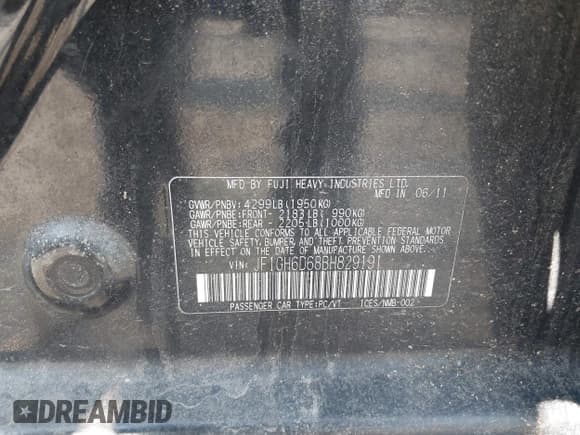 ✅ 2011 Subaru Impreza Outback Special Sports • VIN: JF1GH6D68BH829191 • Lot: 42220481. Wystawiony na IAAI z przebiegiem 178 888 mil. Bezpłatny archiwum sprzedaży aukcyjnych z USA i szczegółowy raport historii pojazdu na DreamBid. Zdjęcie 9.