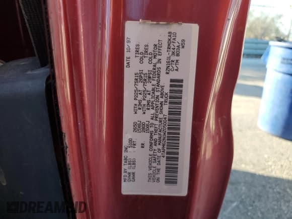 ✅ 1998 Toyota Tacoma • VIN: 4TAPM62N1WZ050047 • Лот: 85945805. Опубликован ранее на Copart с пробегом 220 066 миль. Бесплатный доступ к архиву аукционных продаж из США и подробный отчёт об истории автомобиля на DreamBid. Изображение 12.