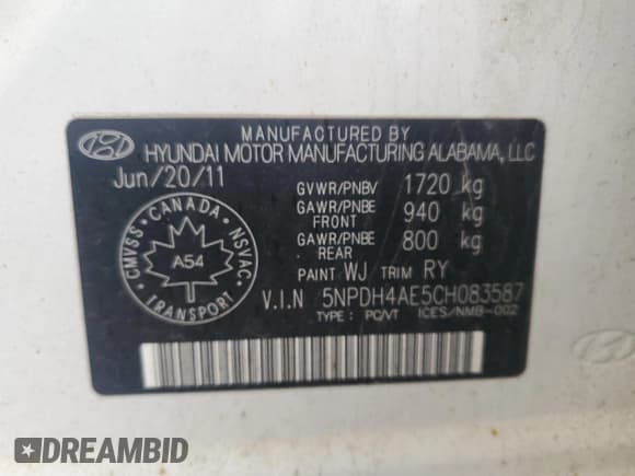 ✅ 2012 Hyundai Elantra GLS • VIN: 5NPDH4AE5CH083587 • Лот: 58247935. Опубликован ранее на Copart с пробегом 277 586 миль. Бесплатный доступ к архиву аукционных продаж из США и подробный отчёт об истории автомобиля на DreamBid. Изображение 13.