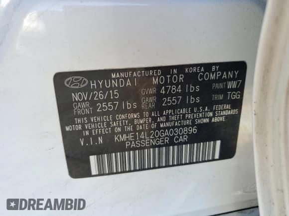 ✅ 2016 Hyundai Sonata • VIN: KMHE14L20GA030896 • Лот: 74305143. Опубликован ранее на Copart с пробегом 83 436 миль. Бесплатный доступ к архиву аукционных продаж из США и подробный отчёт об истории автомобиля на DreamBid. Изображение 14.