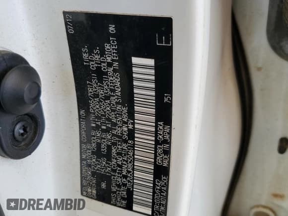 ✅ 2012 Toyota 4Runner SR5 • VIN: JTEZU5JR8C5046118 • Lot: 71078215. Listed on Copart with 142,663 mi. Free auction sales archive from the USA and detailed vehicle history report at DreamBid. Image 13.