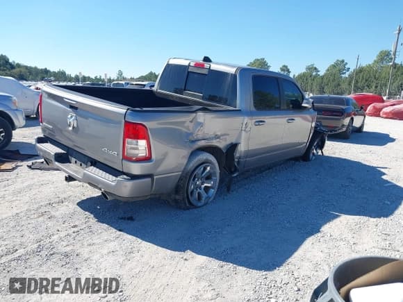✅ 2021 Ram 1500 Lone Star • VIN: 1C6SRFFT7MN795518 • Lot: 43462488. Listed on IAAI with 91,594 mi. Free auction sales archive from the USA and detailed vehicle history report at DreamBid. Image 4.