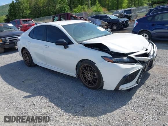 2023 Toyota Camry SE with VIN 4T1T11BK9PU079486, listed as a IAAI auction lot 42144138 with 49,598 mi miles and . Bid and sale history available at DreamBid. Image 1.