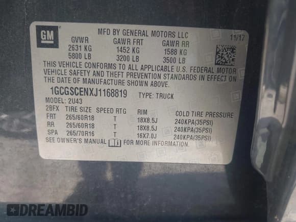 ✅ 2018 Chevrolet Colorado 2WD LT • VIN: 1GCGSCENXJ1168819 • Лот: 43462208. Опубликован ранее на IAAI с пробегом 49 804 миль. Бесплатный доступ к архиву аукционных продаж из США и подробный отчёт об истории автомобиля на DreamBid. Изображение 9.