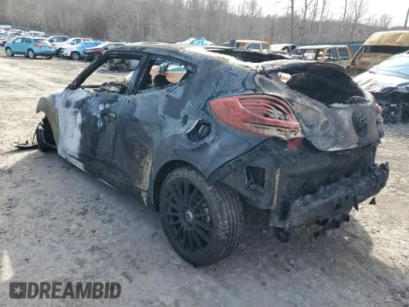 2016 Hyundai Veloster Turbo with VIN KMHTC6AE0GU257272, listed as a Copart auction lot 41805774 with Not provided miles and Non repairable. Bid and sale history available at DreamBid. Image 2.