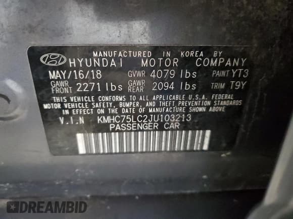 ✅ 2018 Hyundai Ioniq SEL • VIN: KMHC75LC2JU103213 • Lot: 86353174. Wystawiony na Copart z przebiegiem 134 243 mil. Bezpłatny archiwum sprzedaży aukcyjnych z USA i szczegółowy raport historii pojazdu na DreamBid. Zdjęcie 14.