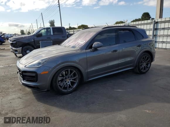✅ 2023 Porsche Cayenne Turbo • VIN: WP1AF2AY2PDA20481 • Lot: 82105834. Listed on Copart with 22,734 mi. Free auction sales archive from the USA and detailed vehicle history report at DreamBid. Image 1.
