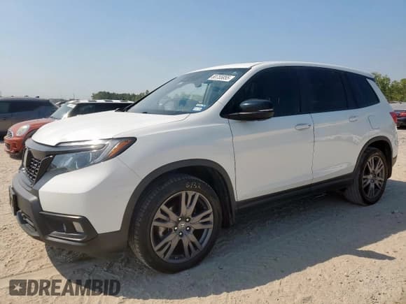 ✅ 2021 Honda Passport EX-L • VIN: 5FNYF7H55MB004689 • Lot: 80755855. Listed on Copart with 97,016 mi. Free auction sales archive from the USA and detailed vehicle history report at DreamBid. Image 1.