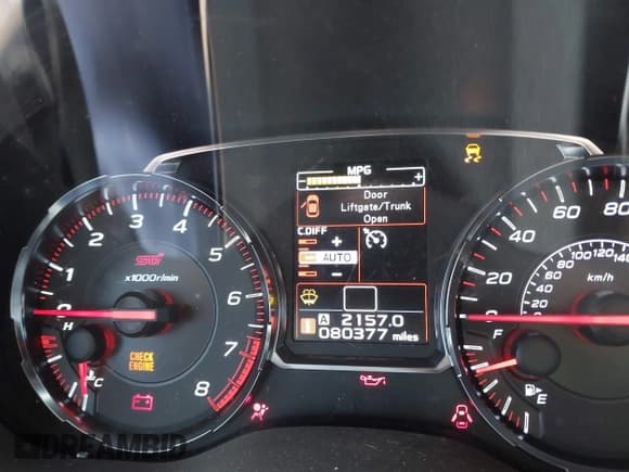 ✅ 2020 Subaru WRX STI • VIN: JF1VA2E65L9800214 • Lot: 42356355. Listed on IAAI with 80,377 mi. Free auction sales archive from the USA and detailed vehicle history report at DreamBid. Image 15.