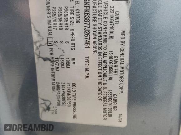 ✅ 2007 GMC Yukon Denali • VIN: 1GKFK63877J267461 • Lot: 90295675. Wystawiony na Copart z przebiegiem 195 611 mil. Bezpłatny archiwum sprzedaży aukcyjnych z USA i szczegółowy raport historii pojazdu na DreamBid. Zdjęcie 13.
