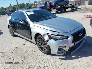 ✅ 2020 Infiniti Q50 Red Sport 400 • VIN: JN1FV7ARXLM660144 • Lot: 43212562. Listed on IAAI with 52,802 mi. Free auction sales archive from the USA and detailed vehicle history report at DreamBid. Image 1.