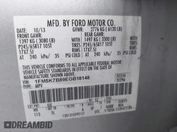 ✅ 2014 Ford Explorer • VIN: 1FM5K7B89EGB18148 • Lot: 42386023. Wystawiony na IAAI z przebiegiem 205 188 mil. Bezpłatny archiwum sprzedaży aukcyjnych z USA i szczegółowy raport historii pojazdu na DreamBid. Zdjęcie 9.